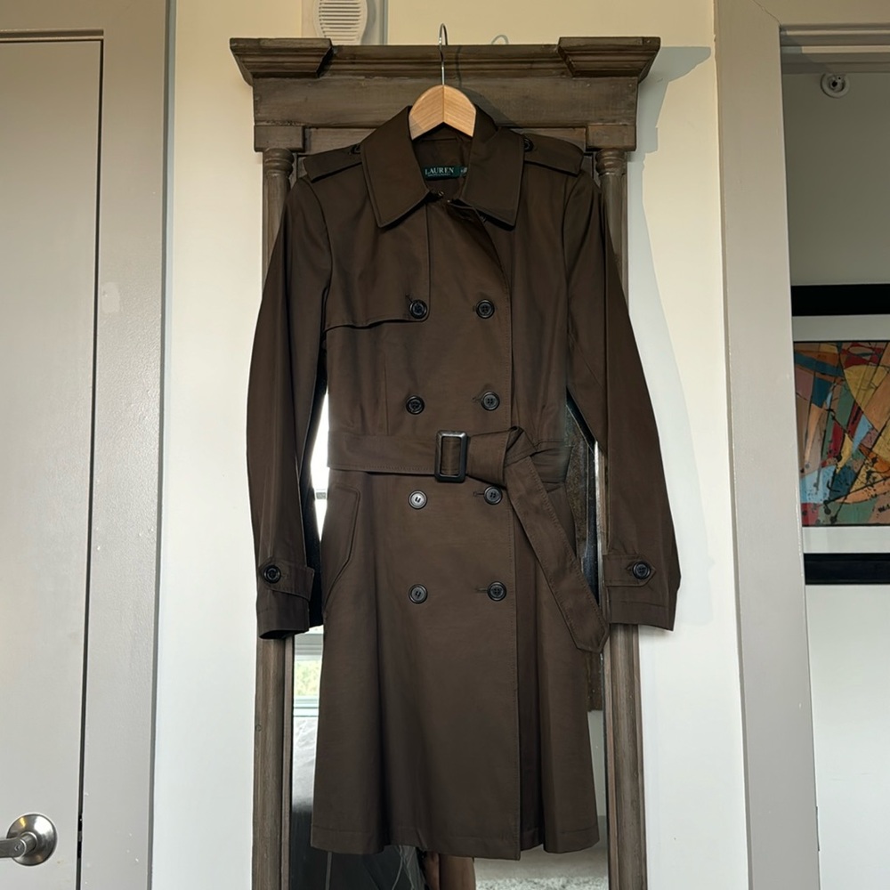 Ralph Lauren trench coat.